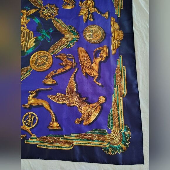 Vintage Scarf Parures De Vent Car Ornaments Gold - Picture 6 of 16